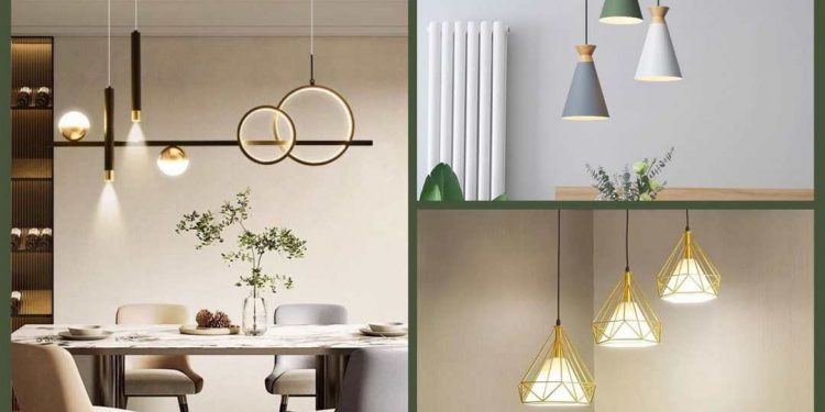 Một số kiểu dáng đèn dùng để trang trí bàn ăn
