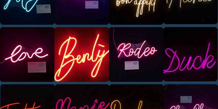 font chữ đèn neon 2