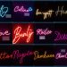 font chữ đèn neon 2
