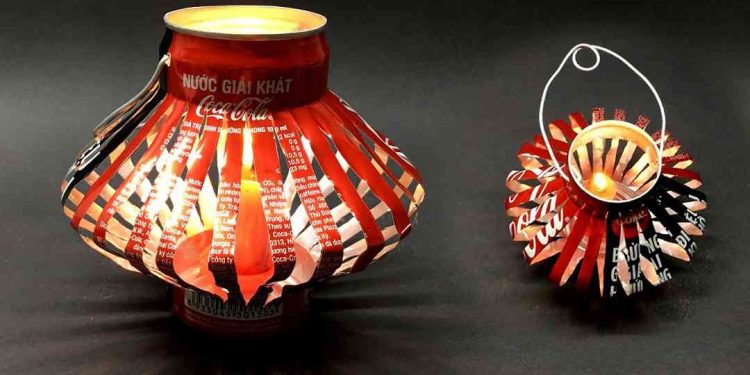 Cách làm lồng đèn trung thu bằng lon bia